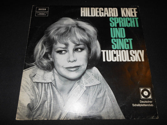 HILDEGARD KNEF   LP 33T 10"   SPRICHT UND SINGT TUCHOLSKY   RARE   DECCA H804