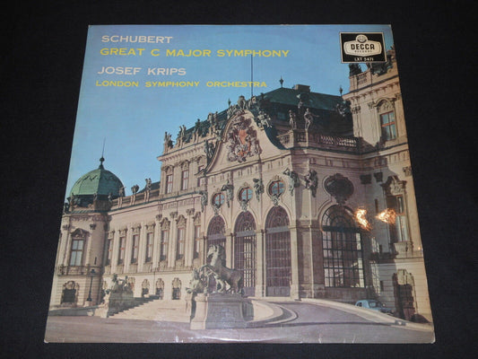 SCHUBERT / JOSEF KRIPS   GREAT C MAJOR SYMPHONY   LP 33T   UK   DECCA LXT 5471