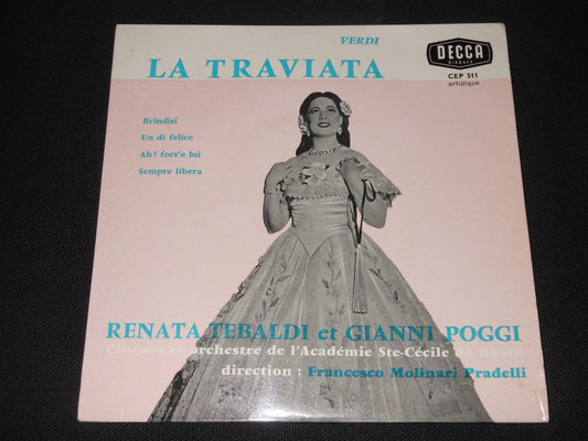 RENATA TEBALDI / GIANNI POGGI   EP 45T 7"   LA TRAVIATA   DECCA CEP 511