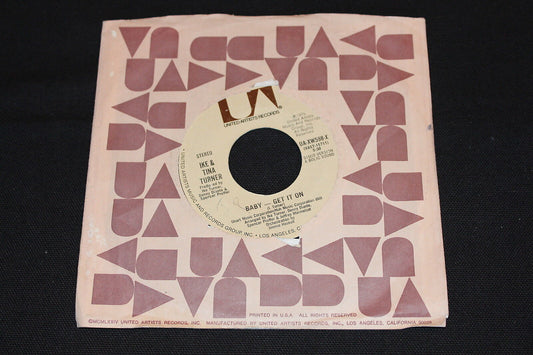 IKE & TINA TURNER   SP 45T 7"   BABY GET IT ON   1975
