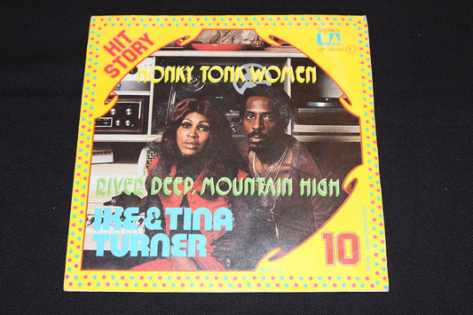IKE & TINA TURNER   SP 45T 7"   HONKY TONK WOMEN   1976