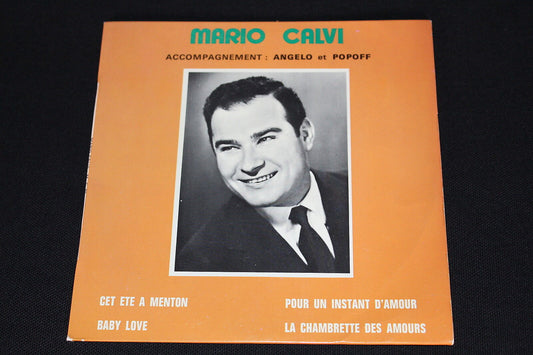 MARIO CALVI   EP 45T 7"   CET ETE A MENTON   DEDICACE