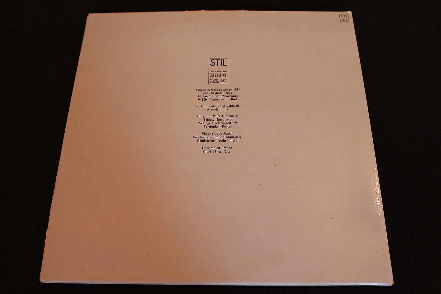 RAM NARAYAN (SARANGI) / SURESH TAWALKAR (TABLA)   LP 33T 12"   STIL 2611