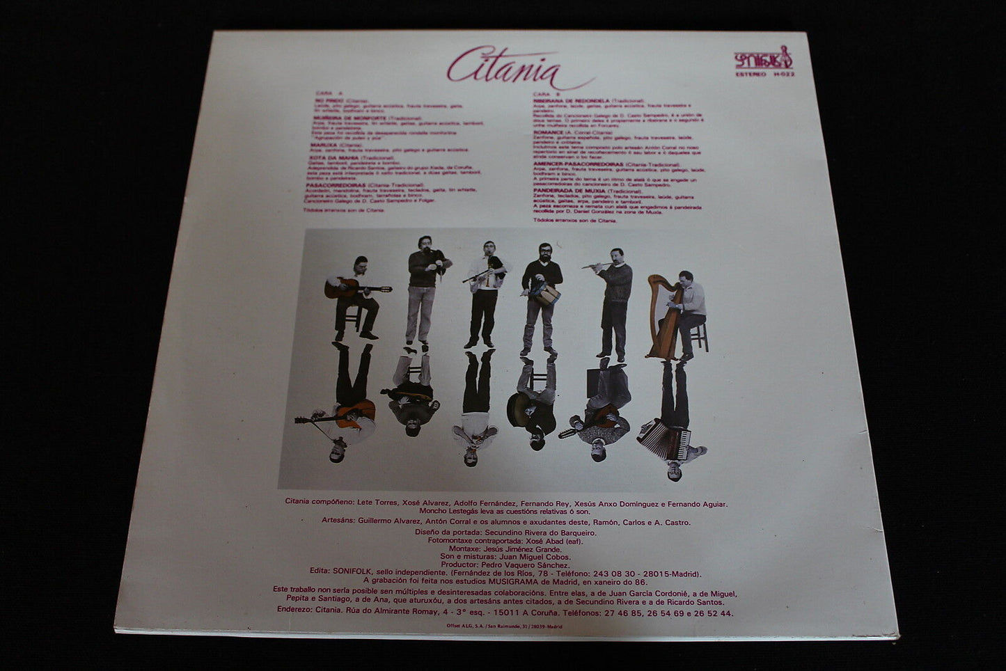 CITANIA   LP 33T 12"   SONIFOLK H-022   SPAIN   1986