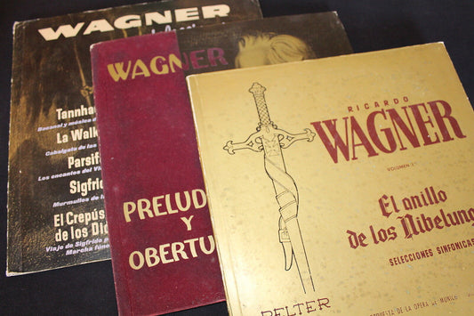 WAGNER   LOT 3 x LP 33T 12"   RARE BELTER SPAIN