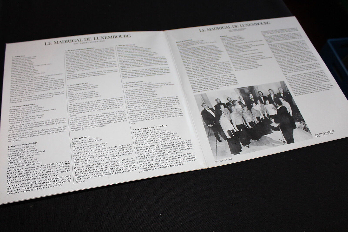 MADRIGAUX ET MOTETS DU XVI au XVIIIs   LE MADRIGAL DE LUXEMBOURG   LP 33T 12"