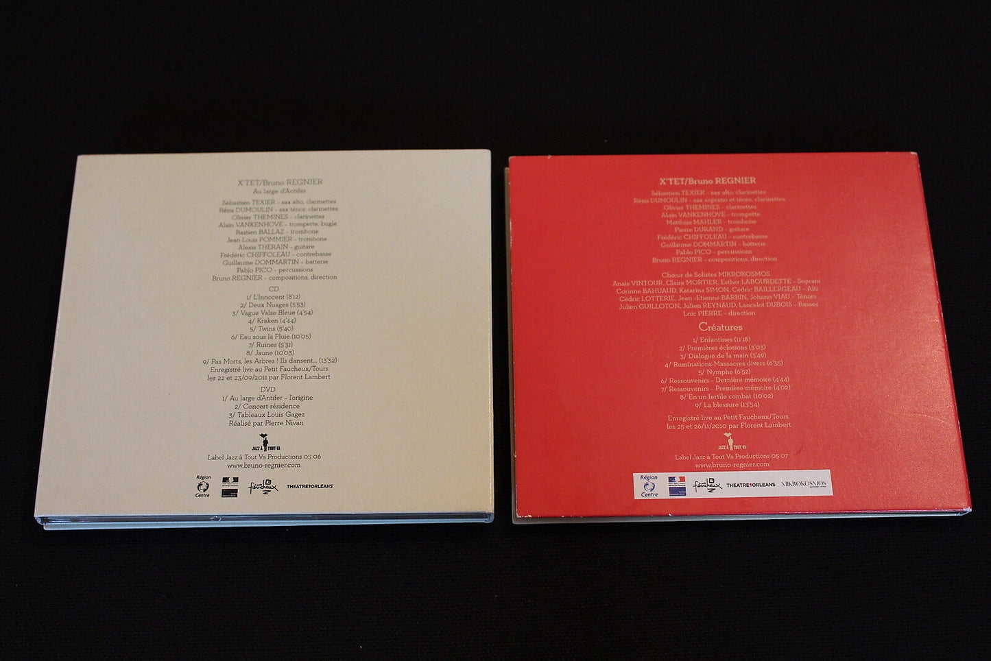 X'TET / BRUNO REGNIER   LOT DE 2 CD   CREATURES + AU LARGE D'ANTIFER