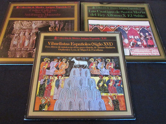 COLECCION DE MUSICA ANTIGUA ESPANOLA   LOT 3 x LP 33T 12"