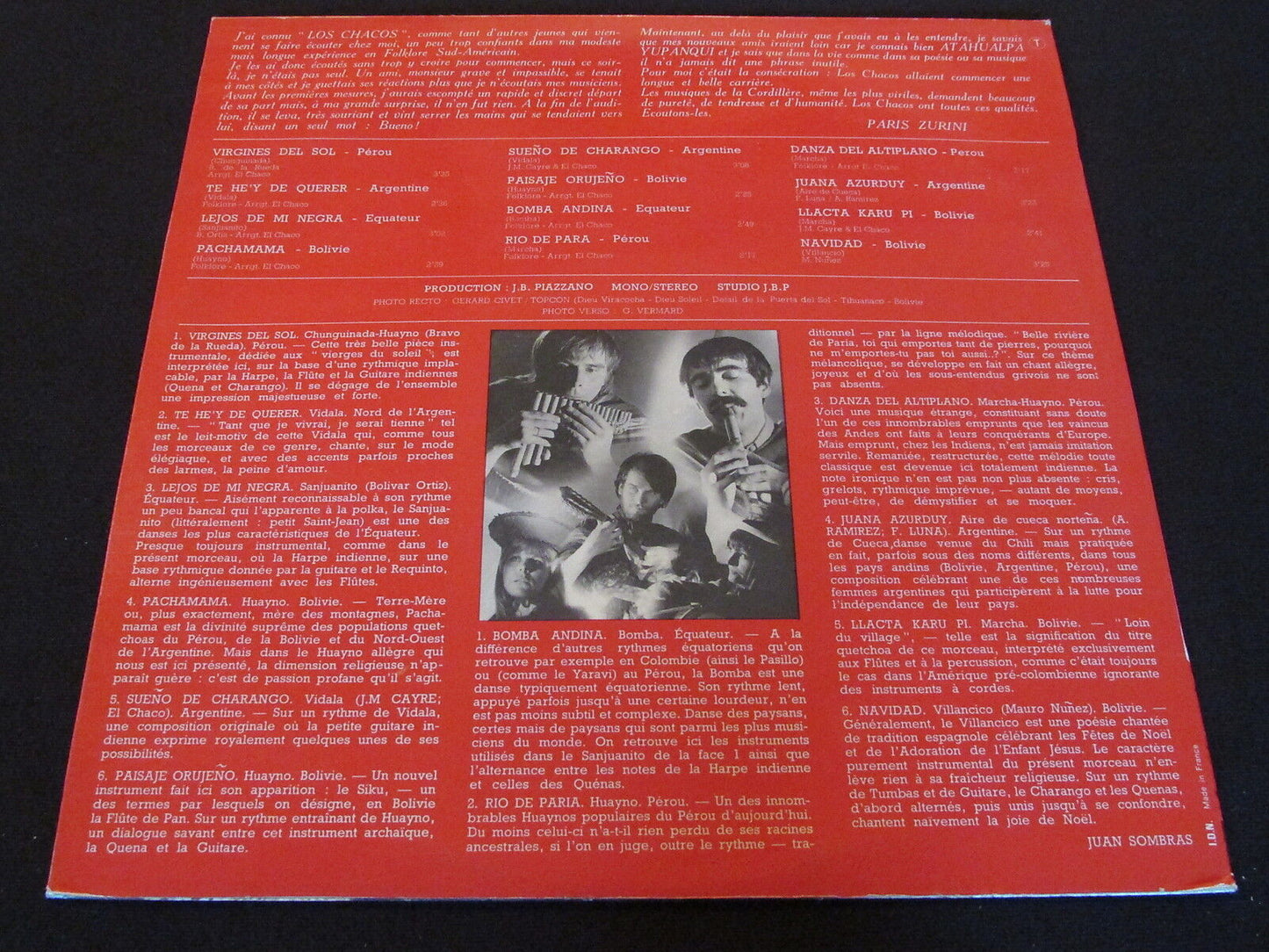 VIRGINES DEL SOL AVEC LOS CHACOS   VOLUME 2   LP 33T 12"