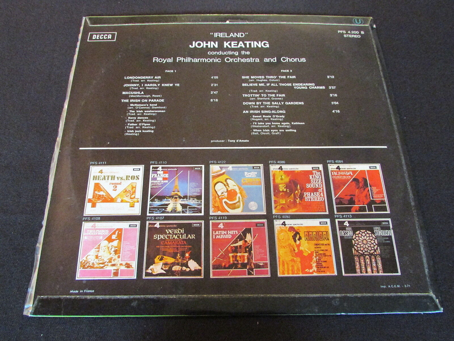 IRELAND   JOHN KEATING   LP 33T 12"   FRENCH   DECCA PFS 4200