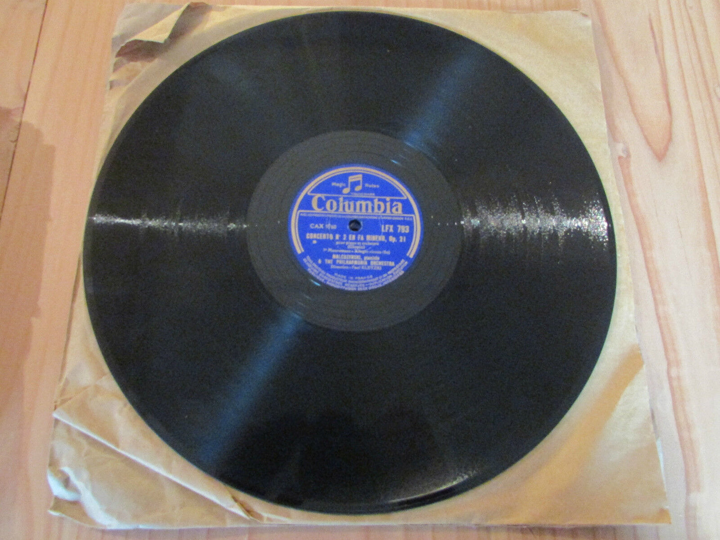 MALCUZYNSKI   PAUL KLETZKI   CHOPIN   CONCERTO N°2   LOT 4 x 78T   COLUMBIA
