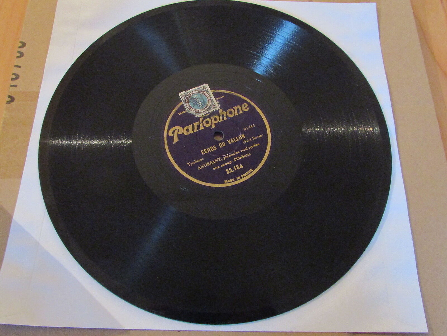 ANDREANY   TYROL   PARLOPHONE 22154   78T RPM
