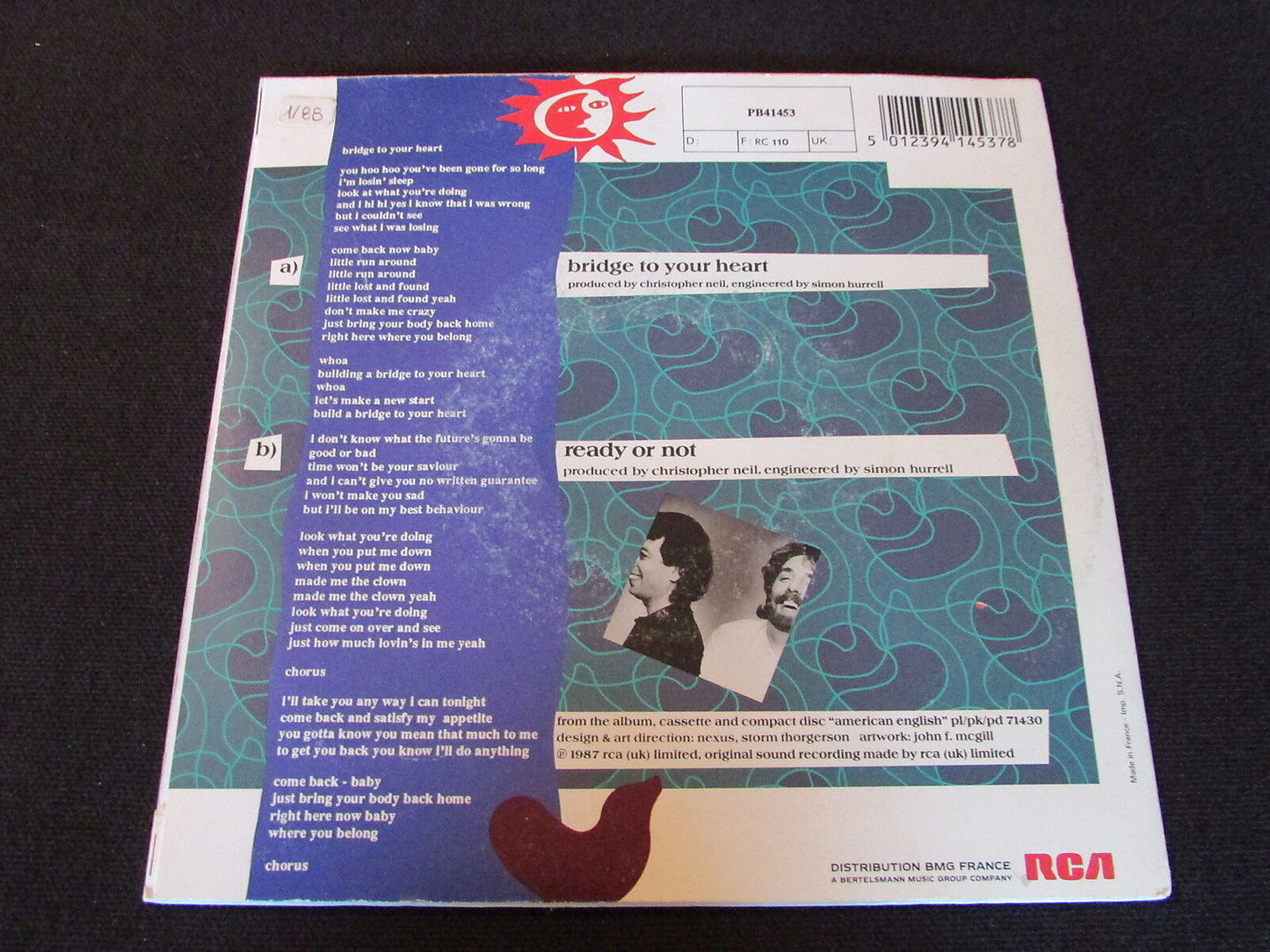 WAX   SP 45T 7"   BRIDGE TO YOUR HEART   1987