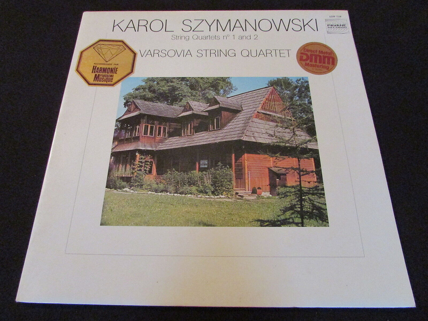 KAROL SZYMANOWSKI   VARSOVIA STRING QUARTET   PAVANE RECORDS   1983   LP 33T 12"