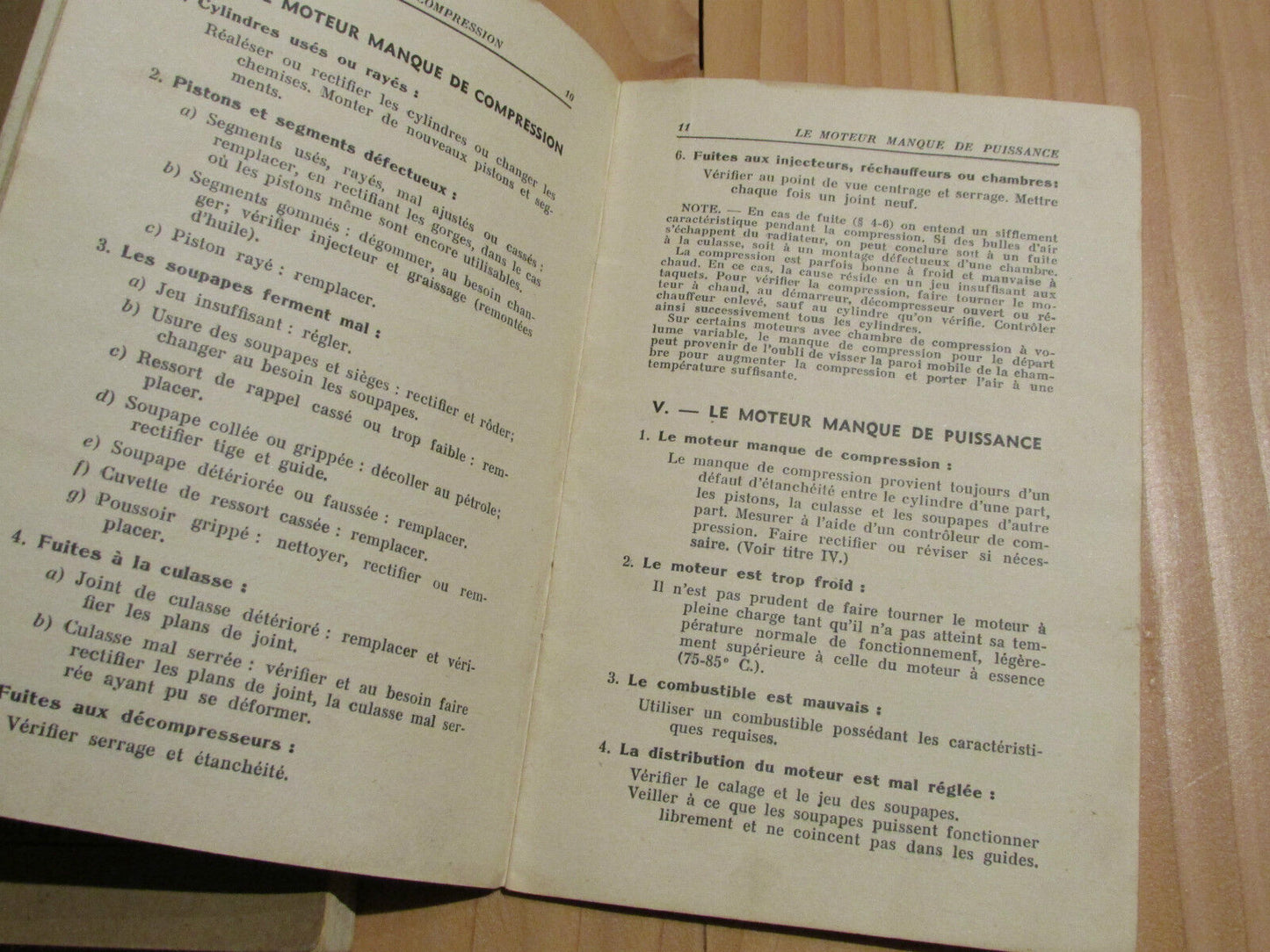 ERPELDING   REPARATION MOTEURS DIESEL   LOT 2 LIVRES   1940 / 1951
