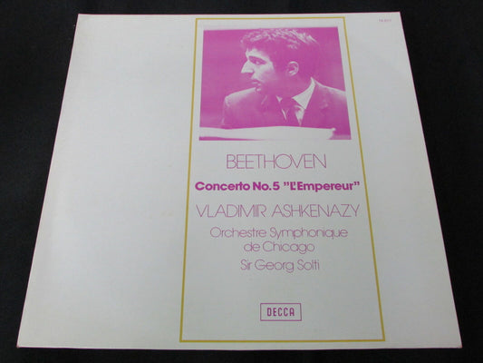 VLADIMIR ASHKENAZY   BEETHOVEN   CONCERTO N°5 "L'EMPEREUR"   LP 33T 12"   DECCA