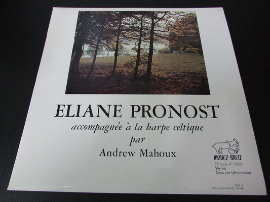ELIANE PRONOST   HARPE CELTIQUE   ANDREW MAHOUX   LP 33T 10"   MOUEZ BREIZ 3353