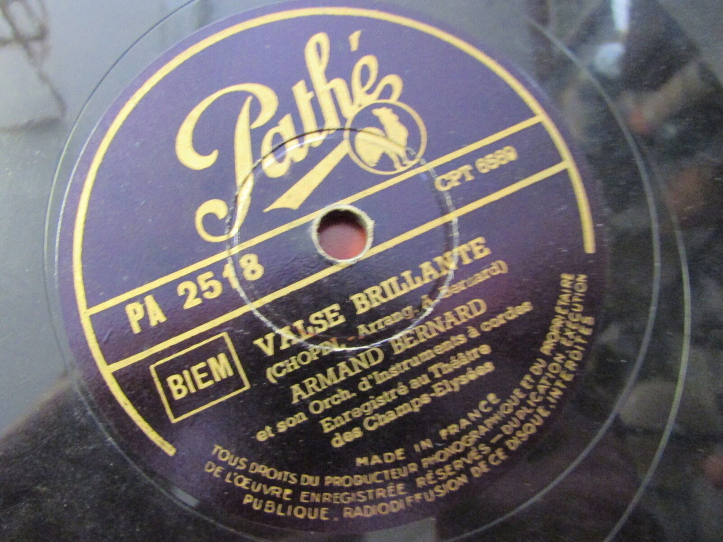ARMAND BERNARD   BRAHMS / CHOPIN   78T   PATHE 2518