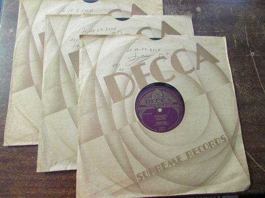 WALTER WILD   LOT DE 3 x 78T   DECCA