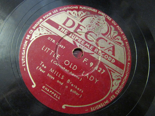 THE MILLS BROTHERS   CARAVAN / LITTLE OLD LADY   78T   DECCA 9427