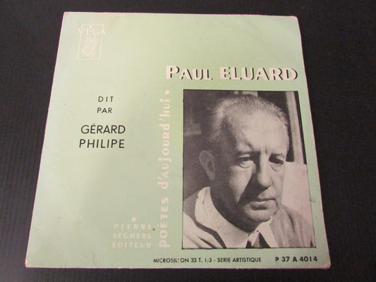 PAUL ELUARD dit par GERARD PHILIPE   EP 33T 7"