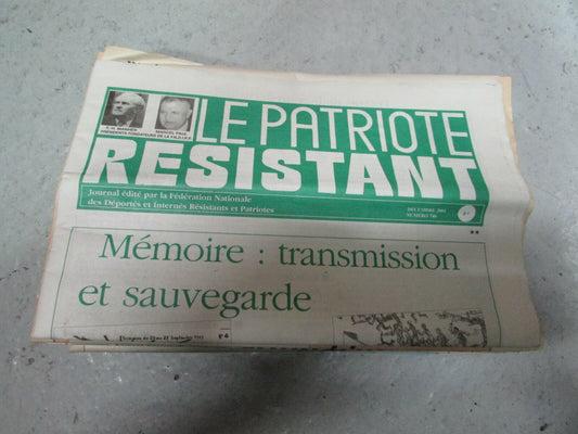LE PATRIOTE RESISTANT   LOT DE 32 numeros (1998-2001)