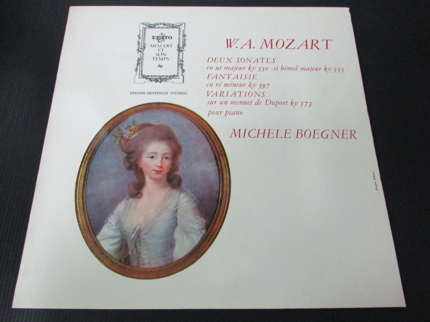 MICHELE BOEGNER   W.A. MOZART   ERATO STU 70343   FRANCE   LP 33T 12"