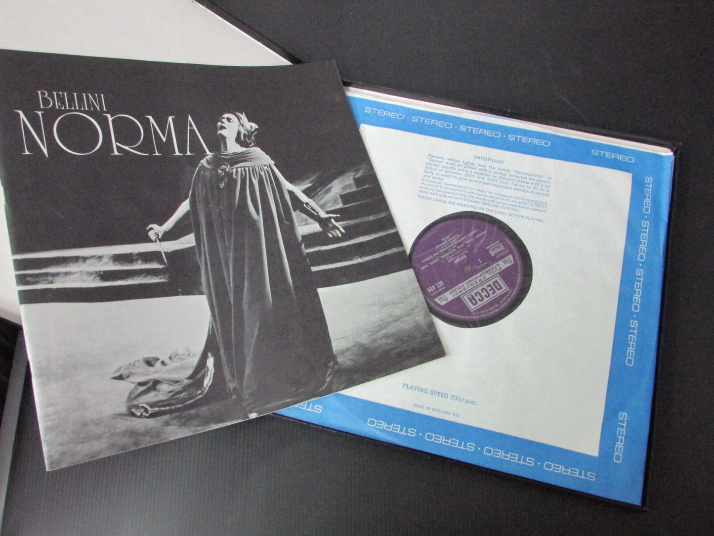 NORMA BELLINI   DECCA 424-6   UK   BOX 3 x LP 33T 12"