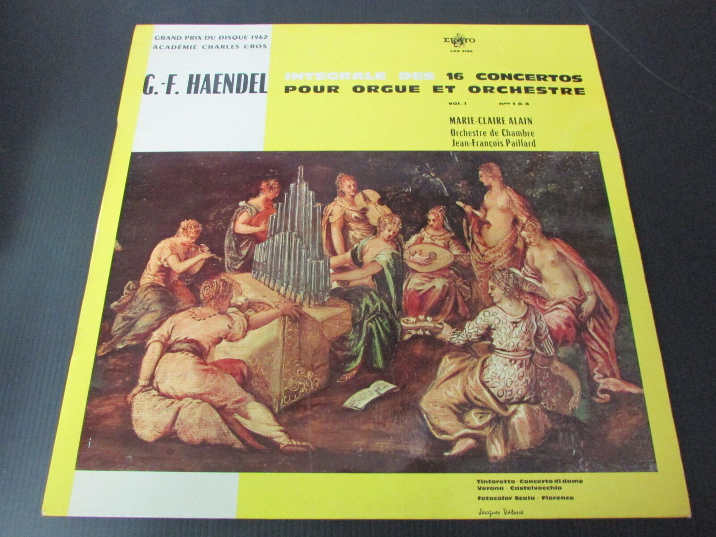 MARIE-CLAIRE ALAIN   G.-F. HAENDEL   CONCERTOS ORGUE ET ORCHESTRE   LP 33T 12"