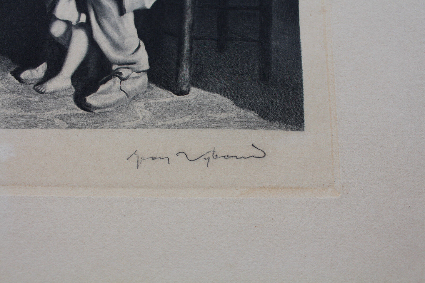 Ancienne Gravure JEAN VYBOUD numérotée 100/175