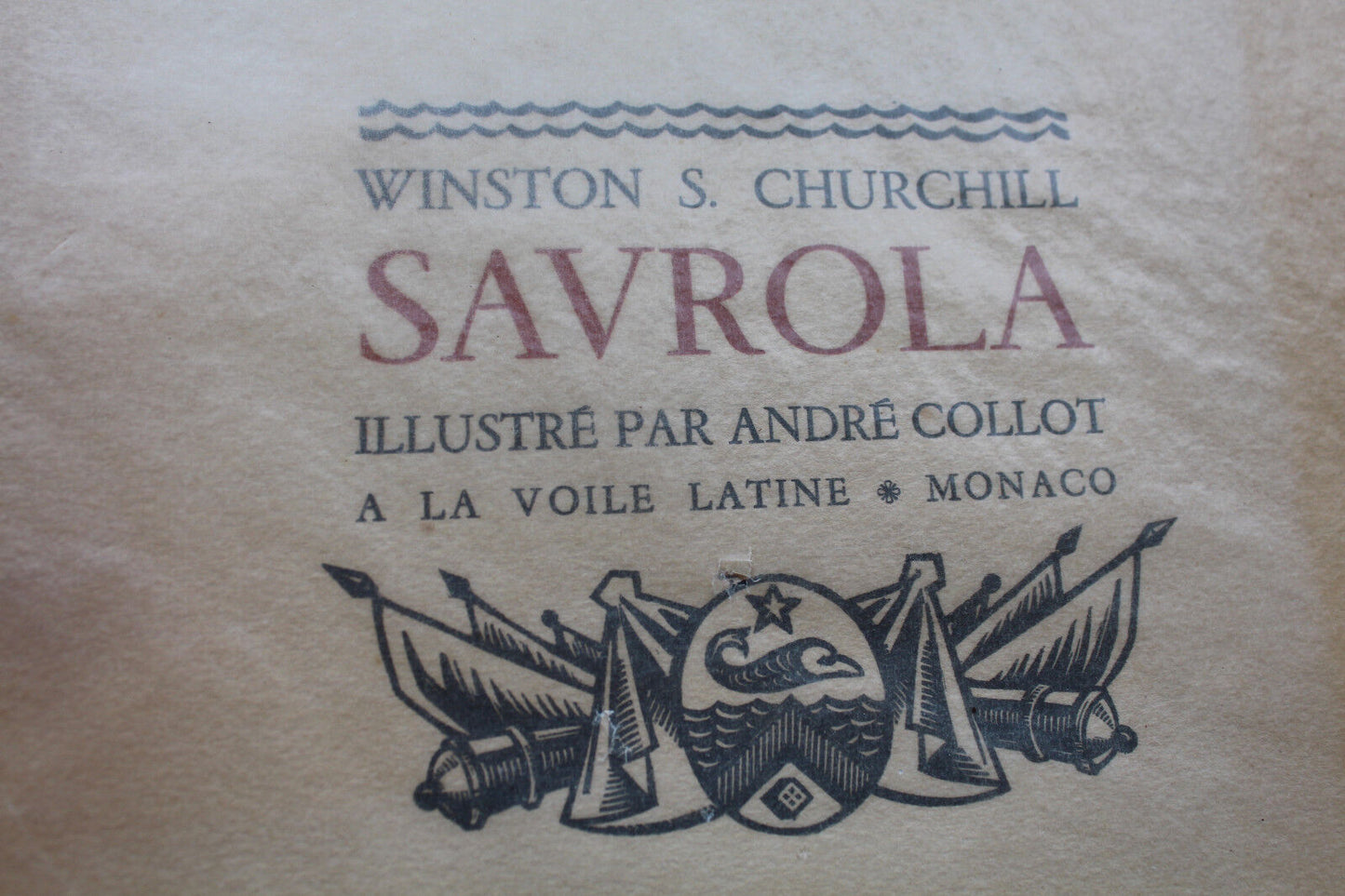 WINSTON S. CHURCHILL   SAVROLA   A LA VOILE LATINE   1950   N°561/950