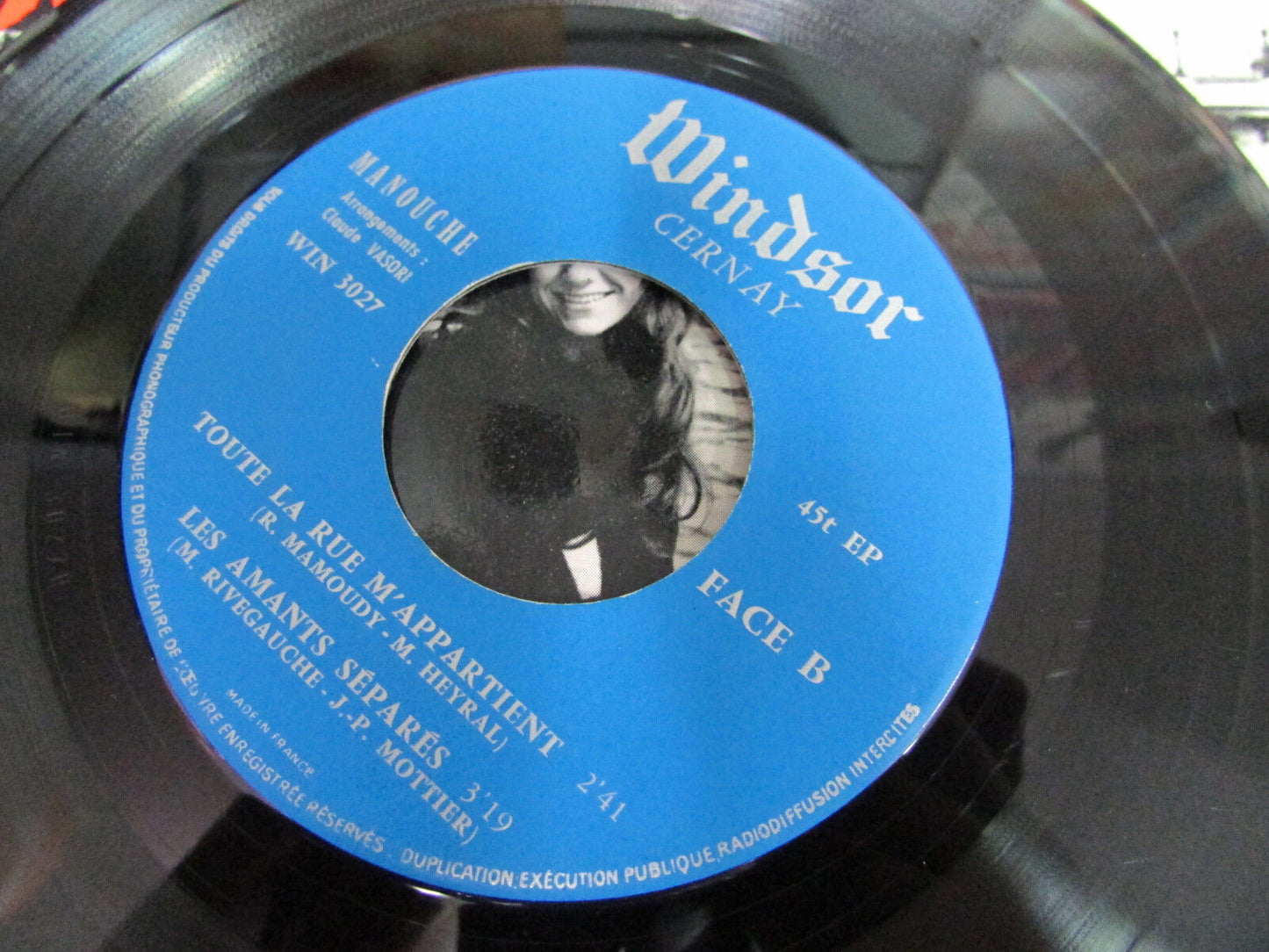 RARE EP 45T 7" MANOUCHE JEF +3 WINDSOR CERNAY WIN 3027
