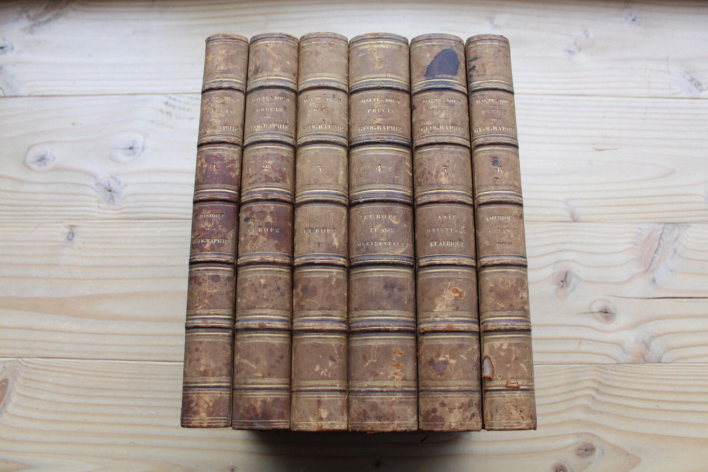 MALTE BRUN   PRECIS DE LA GEOGRAPHIE   6 VOLUMES   1842-1845