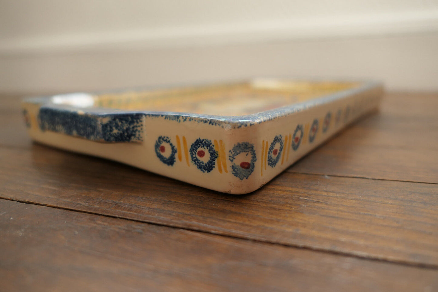 ANCIEN PLATEAU FAIENCE QUIMPER HENRIOT ANNEES 1930 BRETAGNE COIFFE FEMME