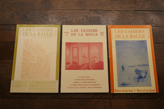 LES CAHIERS DE LA BAULE   REVUE LITTERAIRE ET ARTISTIQUE   LOT DE 3 NUMEROS