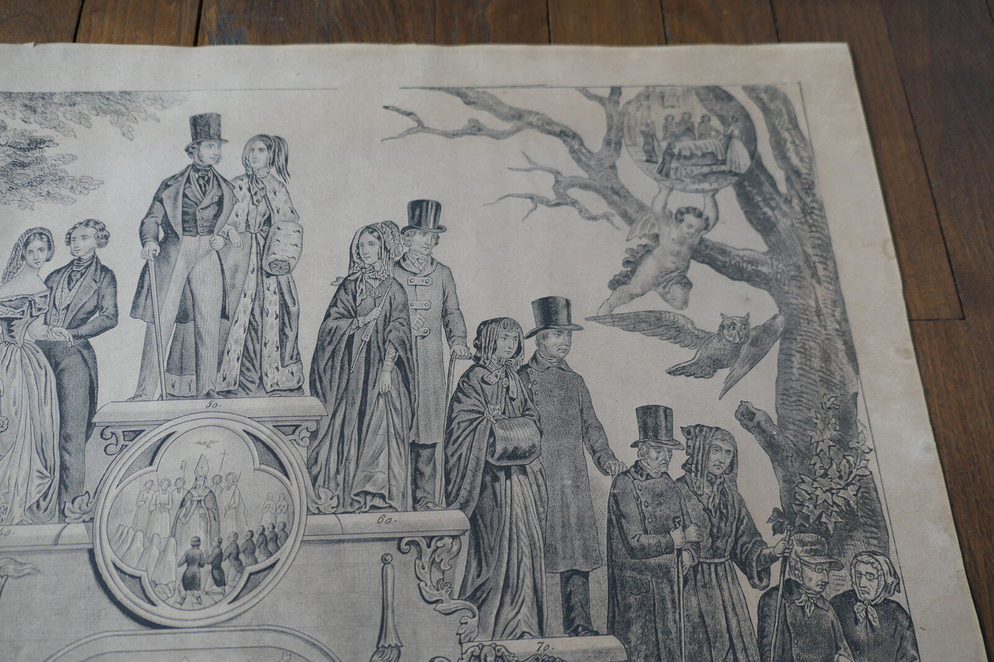ANCIENNE GRAVURE LA SCALA DELL UOMO