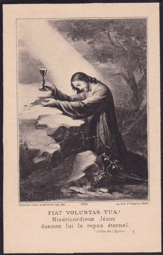 ANCIENNE IMAGE PIEUSE SAINTE RELIGIOUS BOUASSE LEBEL FIAT VOLUNTAS TUA