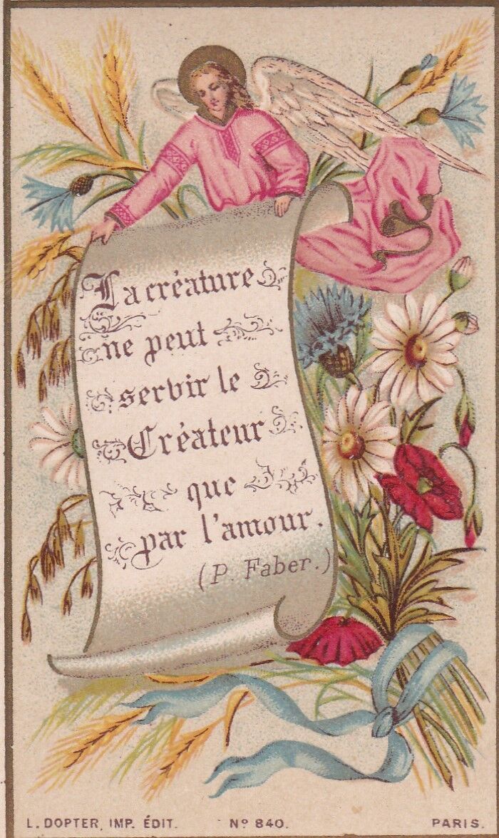 ANCIENNE IMAGE PIEUSE SAINTE RELIGIOUS DOPTER N°840