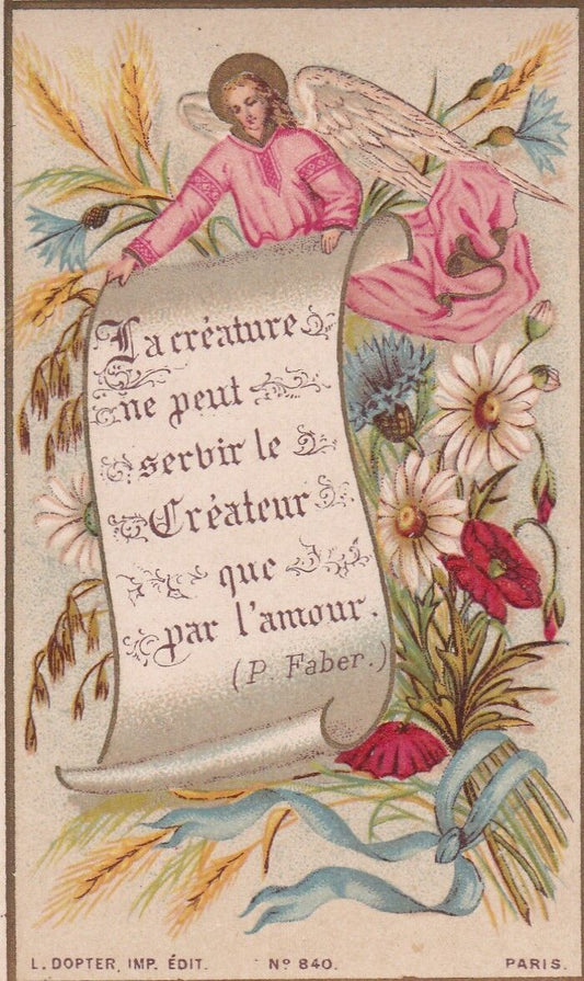 ANCIENNE IMAGE PIEUSE SAINTE RELIGIOUS DOPTER N°840