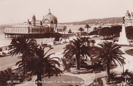 CPA 06 NICE - JARDINS DU ROI ALBERT I ET PALAIS DE LA JETEE - 1924
