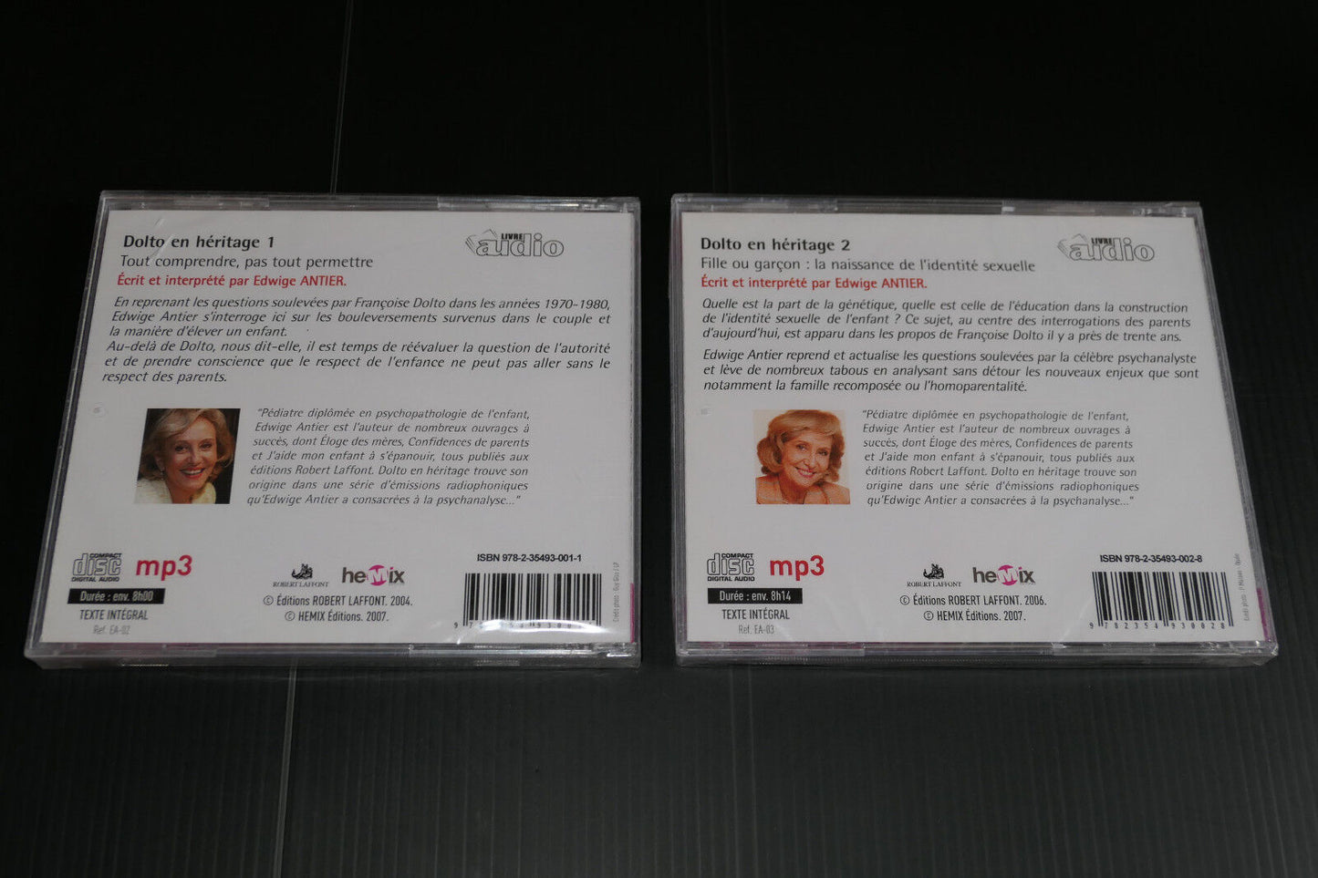 LOT DE 2 CD LIVRE AUDIO DOLTO EN HERITAGE EDWIGE ANTIER 2007