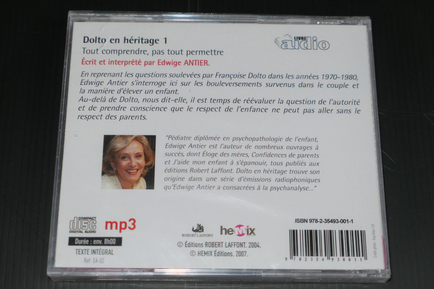 LOT DE 2 CD LIVRE AUDIO DOLTO EN HERITAGE EDWIGE ANTIER 2007