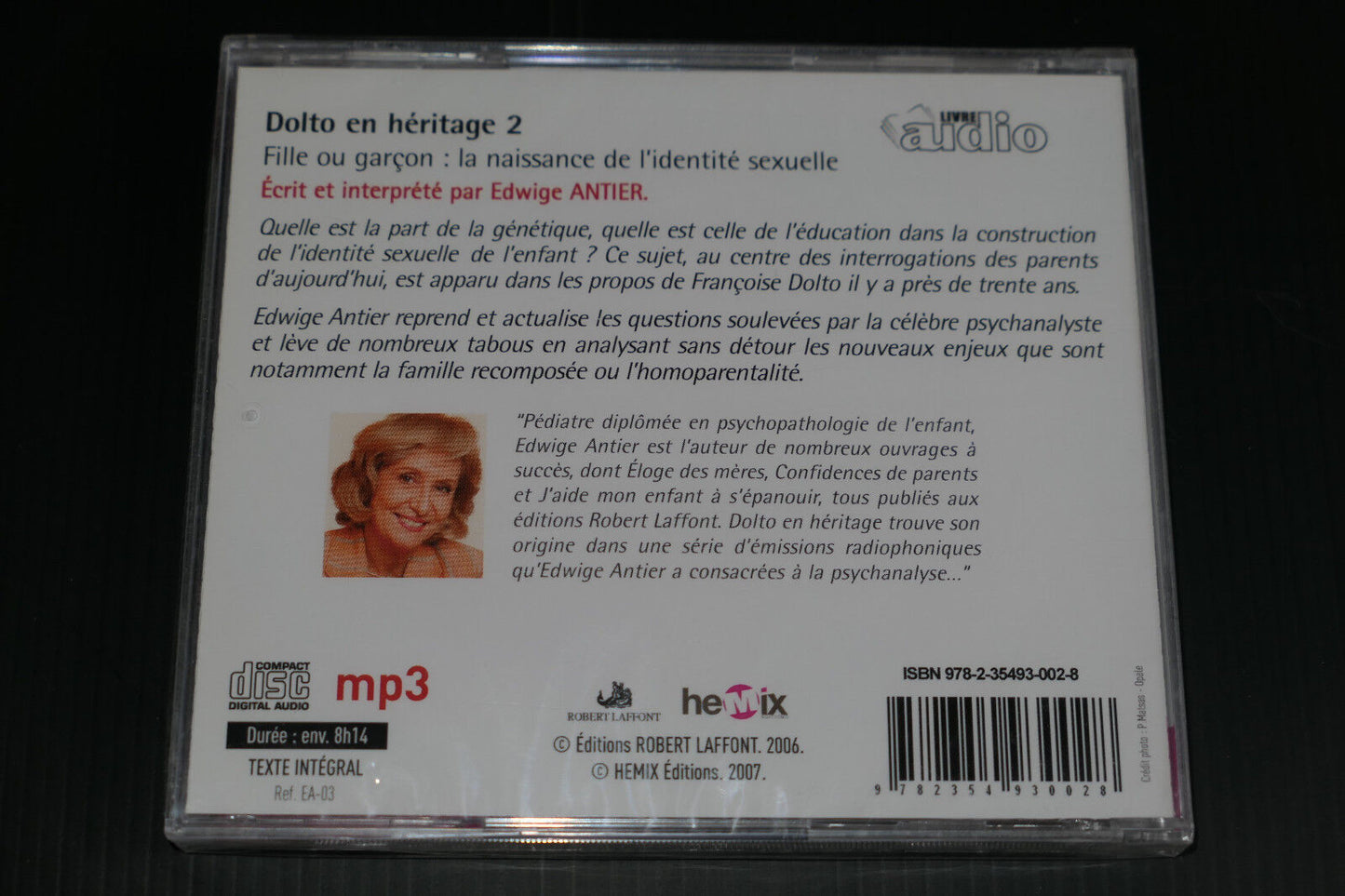 LOT DE 2 CD LIVRE AUDIO DOLTO EN HERITAGE EDWIGE ANTIER 2007