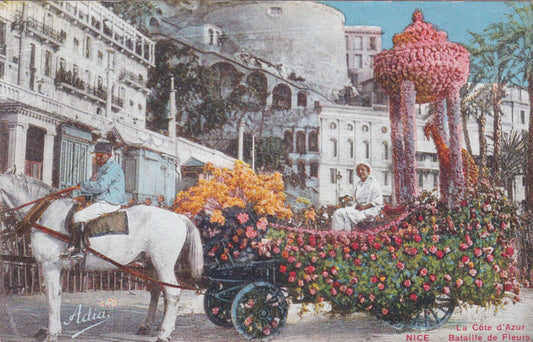 CPA NICE - LA COTE D'AZUR - BATAILLE DE FLEURS