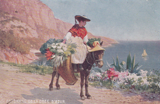 CPA PAYSANNE DE LA COTE D'AZUR - 1924