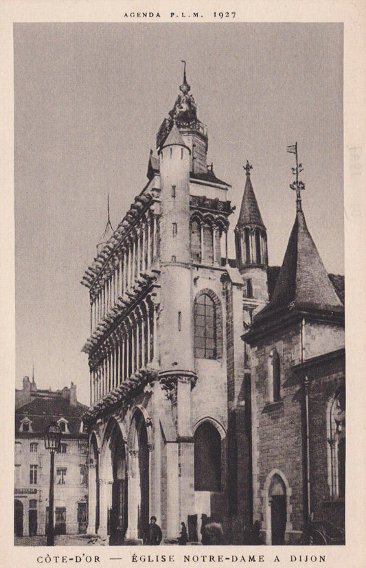 CPA AGENDA PLM 1927 - COTE D'OR - EGLISE NOTRE-DAME A DIJON
