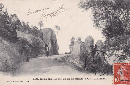 CPA NOUVELLE ROUTE DE LA CORNICHE D'OR - L'ESTEREL - 1912