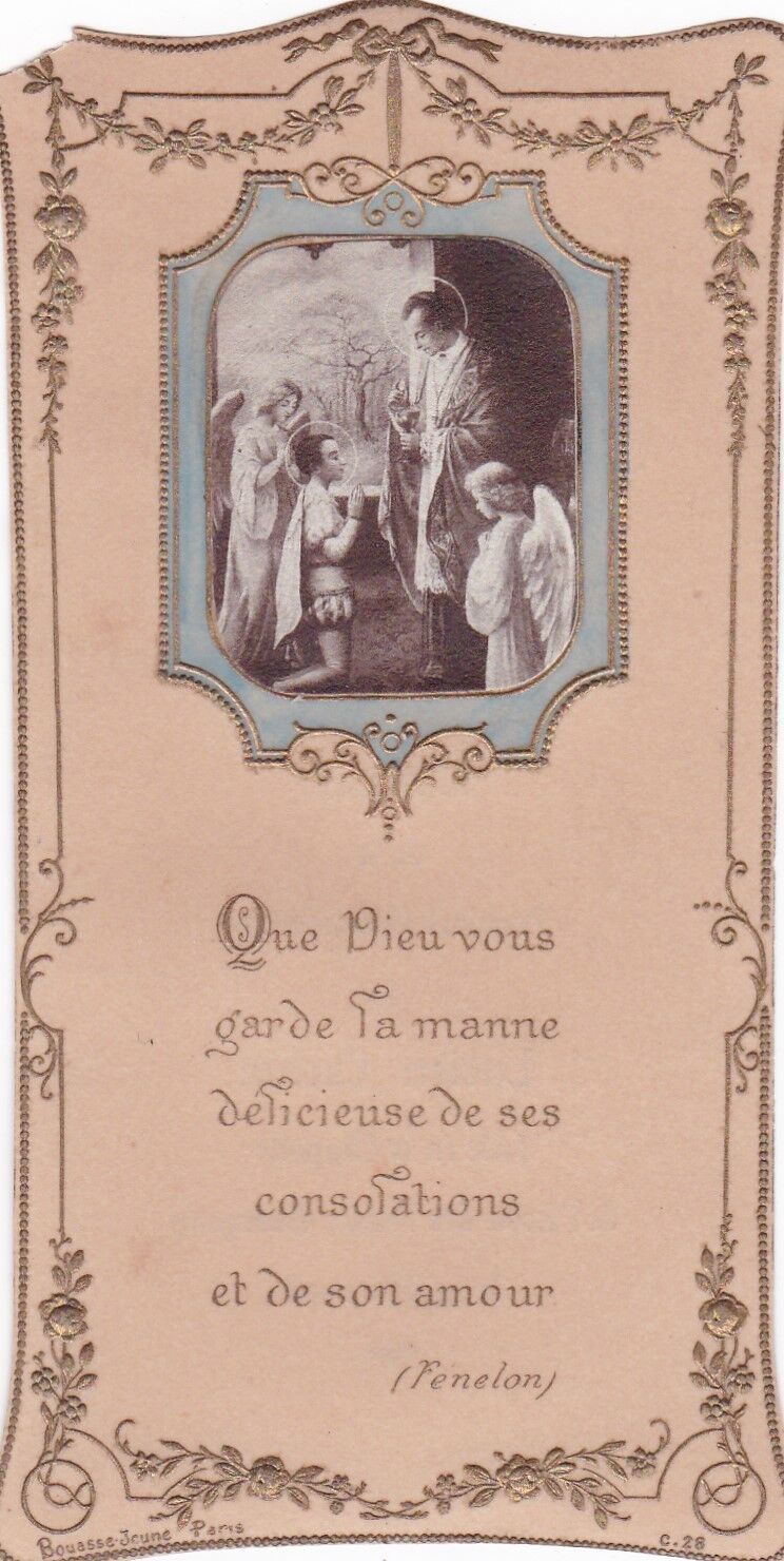 IMAGE PIEUSE RELIGIEUSE RELIGIOUS BOUASSE JEUNE PREMIERE COMMUNION LOT x 5