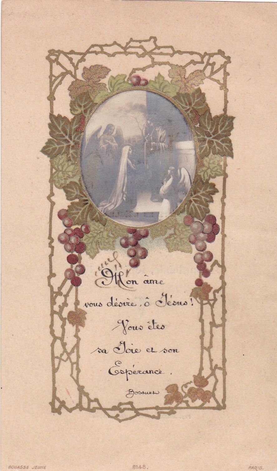 IMAGE PIEUSE RELIGIEUSE RELIGIOUS BOUASSE JEUNE PREMIERE COMMUNION LOT x 5