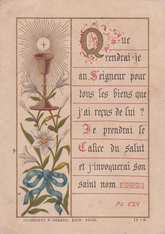 HOLY CARD IMAGE PIEUSE RELIGIOUS GERARD DESGODETS LOT x 7